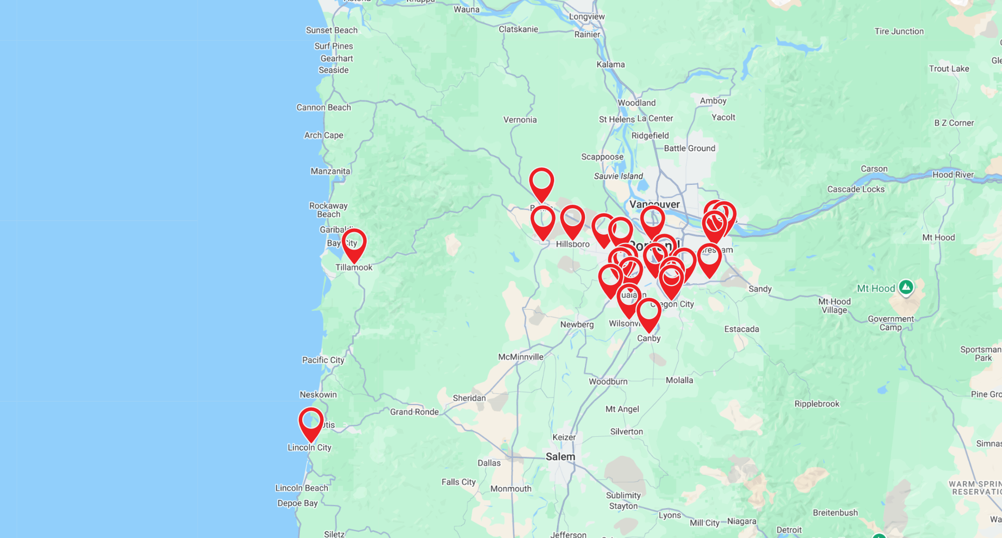 Clog-Busters-Service-Areas Clog Busters Service Map